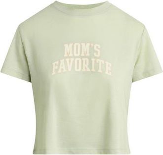 Favorite Daughter Moms Favorite Crop T-Shirt in Light Sage/White at Nordstrom, Size Xx-Large