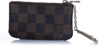 Louis Vuitton Pre-owned Mens Damier ebene canvas coin pouch - Brown - One Size