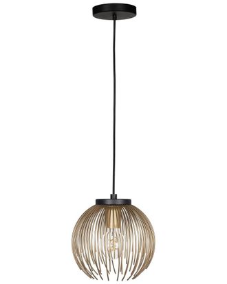 Eglo Eglo Venezuela 1 Light Mini Pendant With Black Finish & Matte Gold Metal Shade