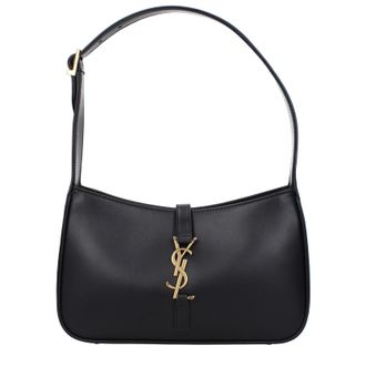 Saint Laurent Damens Umh&auml;ngetasche aus schwarzem Leder