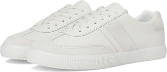 Lauren Ralph Lauren Braylee Leather Suede Sneakers Womens Shoes Snow White/Bianco : 8.5 B - Medium, Leather/Suede