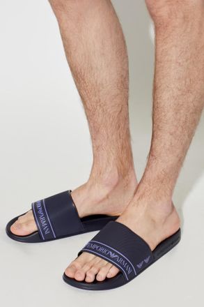 Emporio Armani Rubber Flip-flops, Mens, Purple