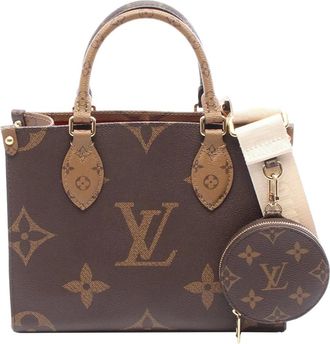 Louis Vuitton 2021-2025 Monogram Reverse Giant OnTheGo PM satchel - Marrone