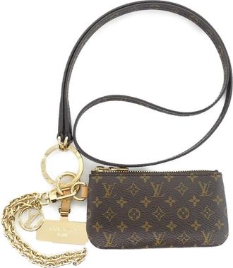 Louis Vuitton Marron Coated Canvas Pouch (Pre-Owned)