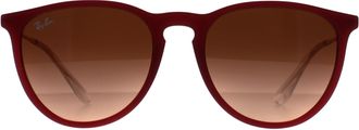 Ray-Ban RB4171 Erika 6815A5 gepolijst rubber violet roze gradiënt bruin zonnebril