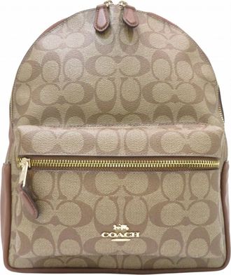 Coach Brown Pvc Leather Backpack (Pre-Owned)