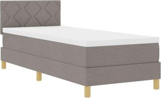 vidaXL Cama Box Spring Con Colch&oacute;n Con Colch&oacute;n Taup&eacute; 80 X 200 Cm Tela Vidaxl
