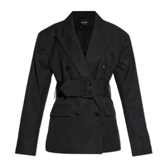 Rotate ROTATE Birger Christensen, Blazers, female, Black, Size: 2XS Belted Blazer
