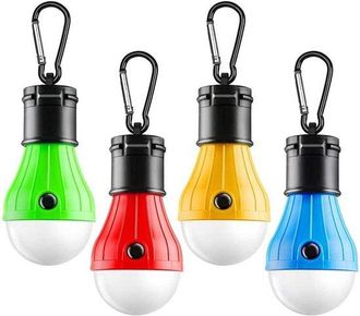 OEM Dailygoods - Linternas Led Impermeables Para Camping Con Mosquet&oacute;n - Juego De 4