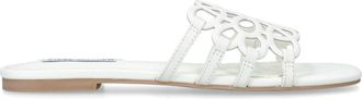 Steve Madden Womens Leather Lotus White Sandals - Size UK 4