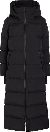 Herno Quilted Hooded Shell Coat - Black - 46 (UK14 / L)