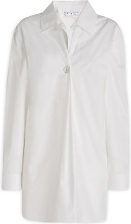 Off-white Poplin overhemd met lange mouwen - Dames - Overhemden - Wit - S - Katoen - Overhemden