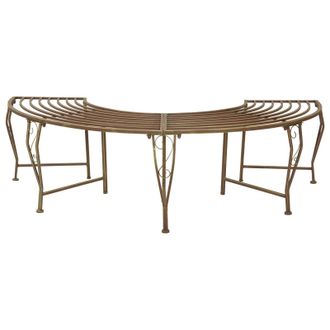 vidaXL Banco De &Aacute;rbol 4-n&uacute;mero De Plazas 160 X 80 X 44 Cm Acero Vidaxl