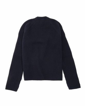 Ami Ribbed Crewneck Sweater - Navy