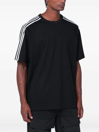 Yohji Yamamoto T-shirt con maniche raglan - BLACK
