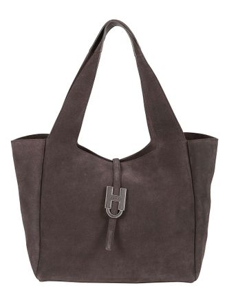 Hogan Brown H01X H Shopping Calf Leather Tote Bag
