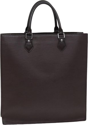 Louis Vuitton Sac Plat Bag Epi Leather Brown Leather Bag (Pre-Owned)