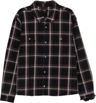 Purple Check-pattern Cotton Shirt