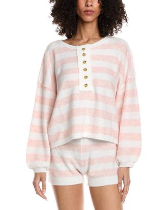 Vintage Havana Striped Henley Sweater