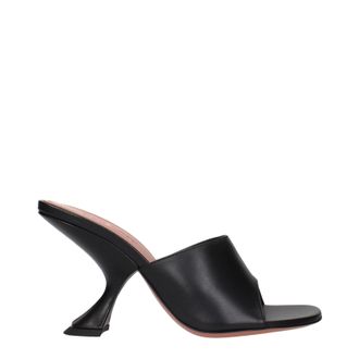 Amina Muaddi Taylor Sandalen Damen Leder Schwarz