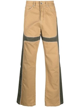 Who Decides War by Ev Bravado signature panelled jeans - men - Cotton - 24 - Neutrals