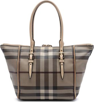 Burberry Pre-owned Burberry Small Smoke Check Coated Canvas Salisbury Tote Ladies CE49I14MCLUPS8Z6
