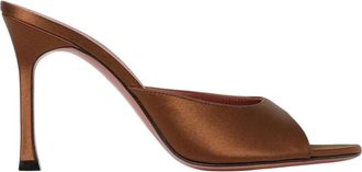 Amina Muaddi Dames, Schoenen, Bruin, Maat: 38 EU Satijn