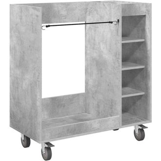 vidaXL Golf Cabinet with Wheel Plain Concrete Grey 90 x 45 x 98 cm vidaXL