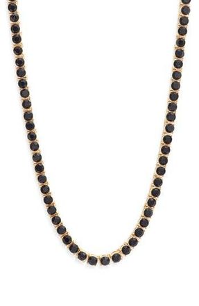 Nordstrom 3mm Cubic Zirconia Tennis Necklace in Black- Gold at Nordstrom Rack