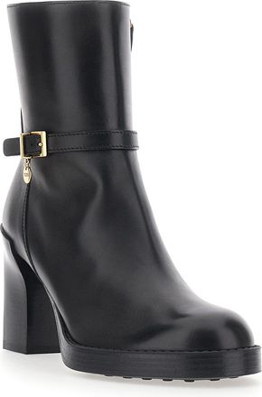 Tod's Womens Ankle Boots Black Leather Sheep