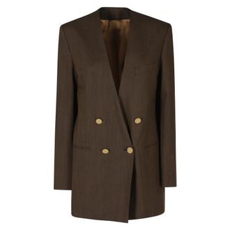 Alberta Ferretti Dames, Jassen, Bruin, Maat: S