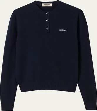 Miu Miu Cashmere Henley Pullover