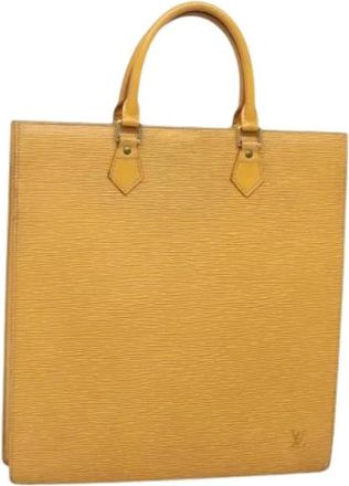 Louis Vuitton Tweedehands leren Louis Vuitton tassen - Dames - Vintage Shopper - Geel - ONE Size - Leer - Vintage