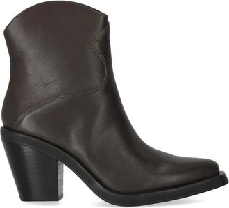 Ash Ash, Schoenen, Dames, Bruin, 40 EU, Leer, Texaanse Stijl Leren Enkellaars