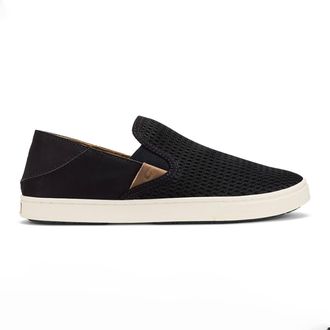 Olukai Womens Pehuea Breathable Slip-On Shoes In Black/ Black