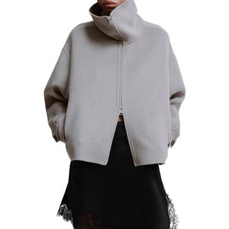 Mango Wool Blend Jacket in Grey at Nordstrom, Size X-Small