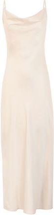 8 by YOOX SILK COWL-NECK MIDI DRESS