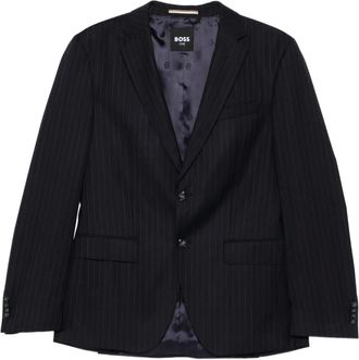 BOSS Completo gessato in lana - Blu