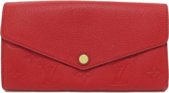 Louis Vuitton Red Color Monogram Empreinte Long Wallet (Bi-Fold) (Pre-Owned)