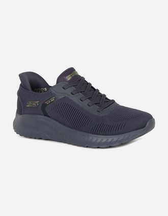 Skechers Womens Bobs Squad Chaos Slip In Trainers - Dknv Dark Navy Mono - Size: 7