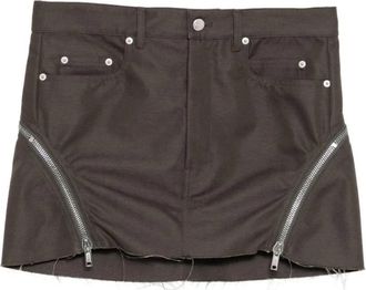 Rick Owens Bolan Banana Mini Rok - Dames - Korte rokken - Bruin - S - Rokken