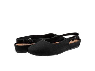 Softwalk Sandy Womens Shoes Black Nubuck : 12 M (B), Leather