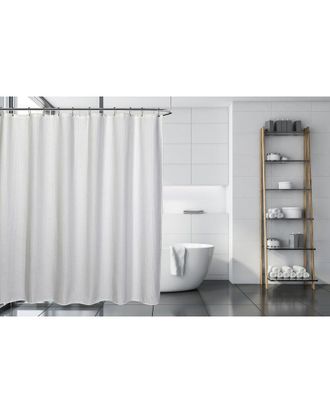 Moda at Home Moda At Home Belgian Waffle 3Pc Shower Curtain Set With 12 Shower Hooks
