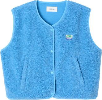 American Vintage Hoktown patch sleeveless jacket - Blue