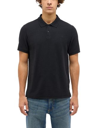 Mustang Kurzarmshirt MUSTANG Herren Style Palco, Herren, Gr. 4XL, schwarz, Piqu&eacute;, 100% Baumwolle, Rundhals, Shirts Kurzarmshirt