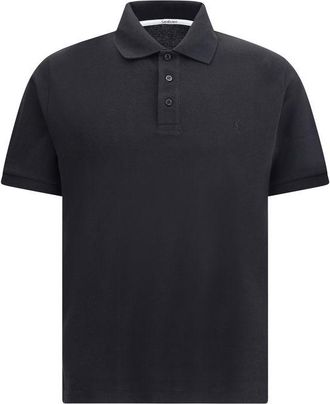 Saint Laurent Mens Classic Polo Short Sleeve - Black Cotton - Size X-Large