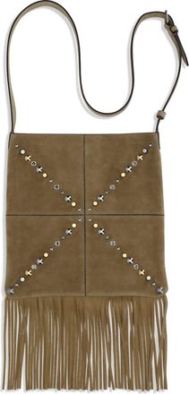 Valentino Garavani Mens Nellc&ocirc;te Shoulder Bag Havana Beige Calf Leather Bos Taurus