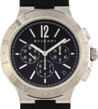 Bulgari Pre-owned Vintage Polshorloge - Heren - Vintage Horloges - Zwart - ONE Size - Vintage