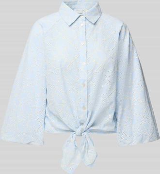 Christian Berg Relaxed Fit Bluse mit 3/4-Arm in Bleu, Größe 36