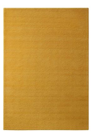 Wecon Home Alfombra de lana con relieve amarillo 200x300